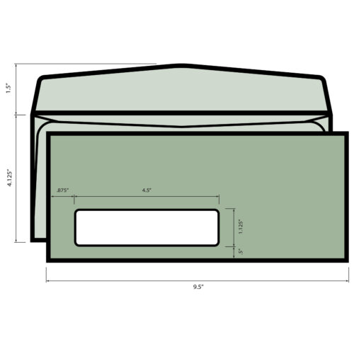 #10 Allegheny Inkjet - 24# Contoured Flap - SLW